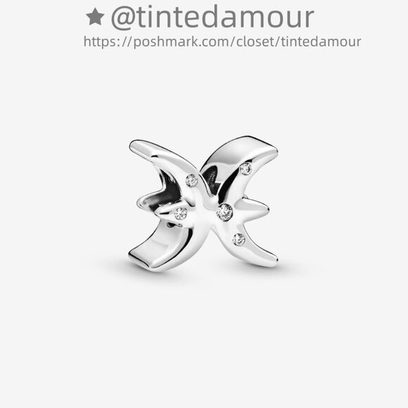 Pandora Sparkling Pisces Zodiac Charm|Pendant - Picture 1 of 2